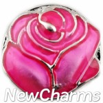GS134 Pink Rose Snap Charm