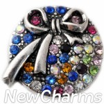 GS147 Multicolored CZ Ribbon Snap Charm