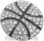 GS324 Bling Basketball Snap Charm