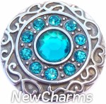 GS401-12 Vintage Swirl Birthstone December Snap Charm