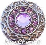 GS401-6 Vintage Swirl Birthstone June Snap Charm