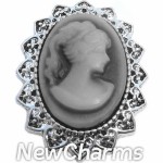 GS503 Fancy Black Cameo Snap Charm