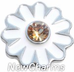 GS515 White Daisy Snap Charm