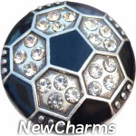GS602 Bling Soccer Ball Snap Charm