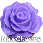 GS610 Enamel Purple Flower Snap Charm