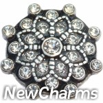 GS612 Clear Floral Firework Snap Charm