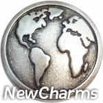 GS622 Earth Globe Snap Charm