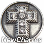 GS630 Raised Cross Snap Charm