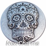 GS668 Sugar Skull Snap Charm