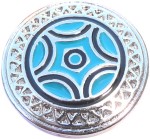 GS802 Stardust Blue And Silver Snap Charm
