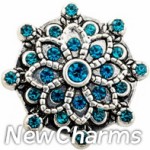 GS905 Blue Floral Firework Snap Charm