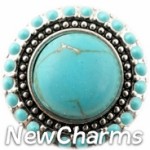 GS908 Decorative Turquoise Snap Charm