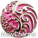 GS939 Pink Wing Swirl Snap Charm