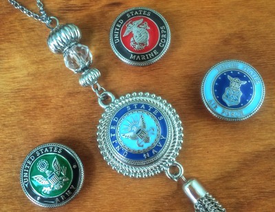 Military Snap Charm Jewelry