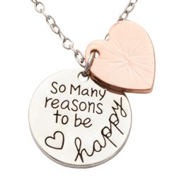 N18 Reasons to be Happy Stamped Necklace