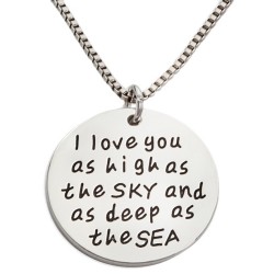 N31 I Love You As High Stamped Necklace