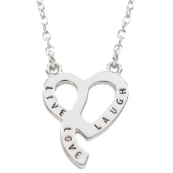 N56 Live Love Laugh Stamped Necklace 
