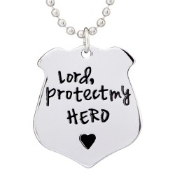 N66 Lord Protect My Hero Stamped Necklace 