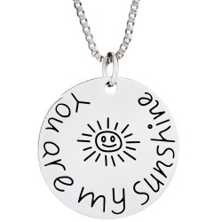 N75 You Are My Sunshine Stamped Necklace