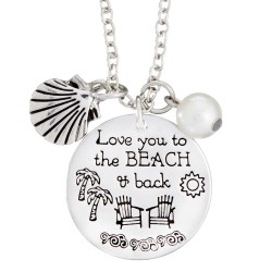 N86 Love You to the Beach and Back Stamped Necklace
