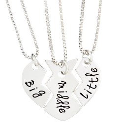 N92 Big Middle Little Heart Necklace Set