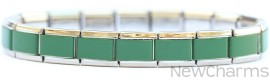 Dark Green Color Italian Charm Starter Bracelets