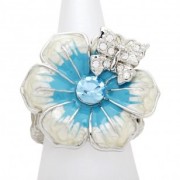 Blue Butterfly Kisses Ring