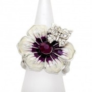 Wine Butterfly Kisses Ring