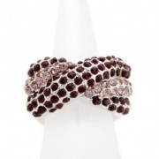 Wine Glitter Rope Ring