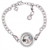 Curvy Heart CZ Locket