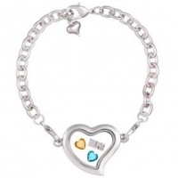 Curvy Heart CZ Locket