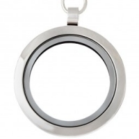 AS10 Big Round Locket with jump ring and necklace