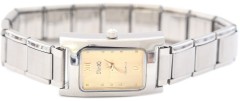 WM104sunshine Rectangle Gold 13mm Italian Charm Watch