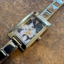 WW430 Black White Cat Watch